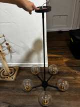 West Elm Staggered Glass 5-Light Chandelier - Image 3