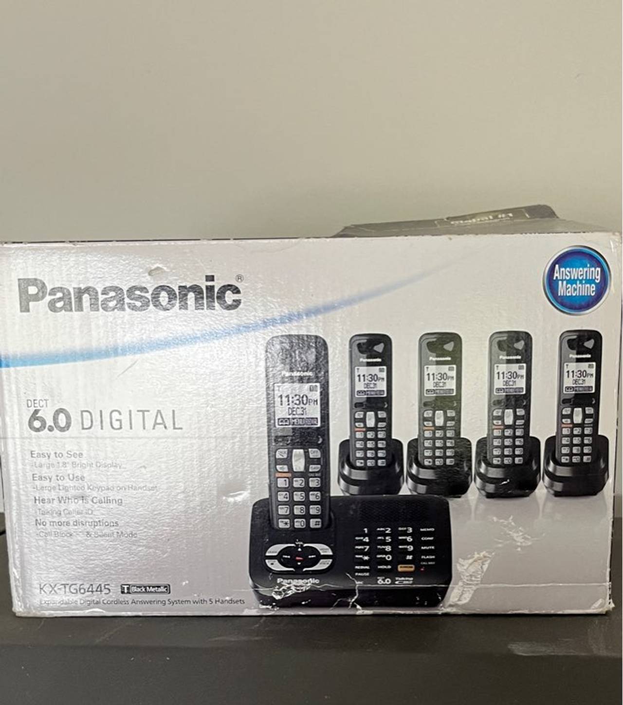 Panasonic KX-TG6445 DECT 6.0 Digital Cordless Phone System