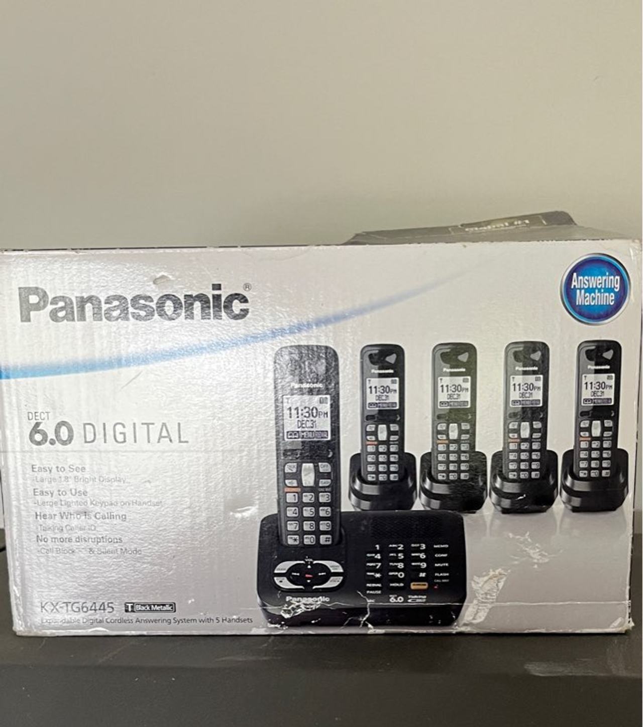 Panasonic KX-TG6445 DECT 6.0 Digital Cordless Phone System