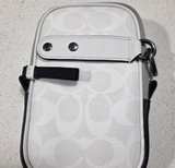 Coach Ivory North South Hybrid Pouch Colorblock Canvas - Image 4