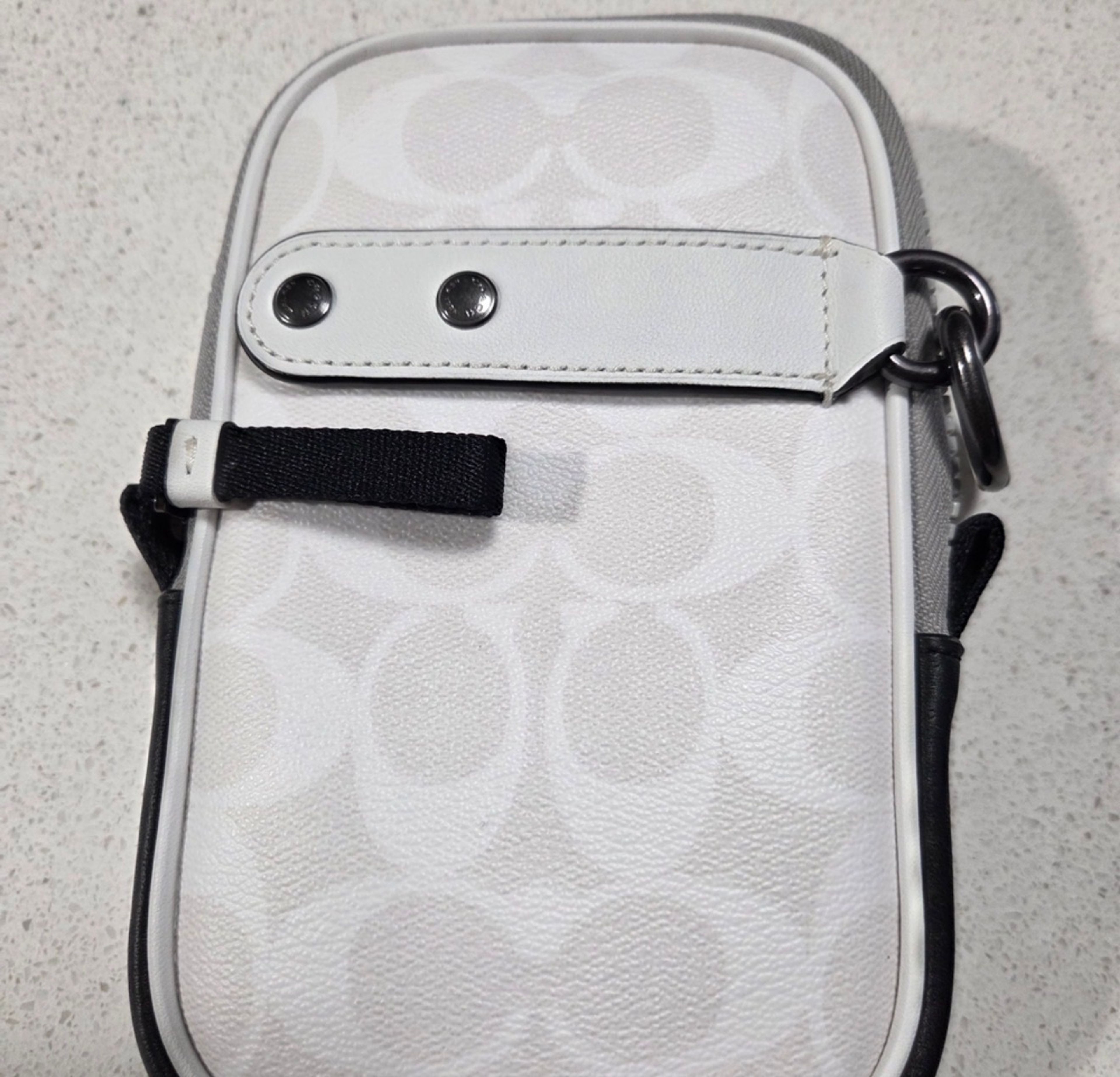 Coach Ivory North South Hybrid Pouch Colorblock Canvas - Image 4