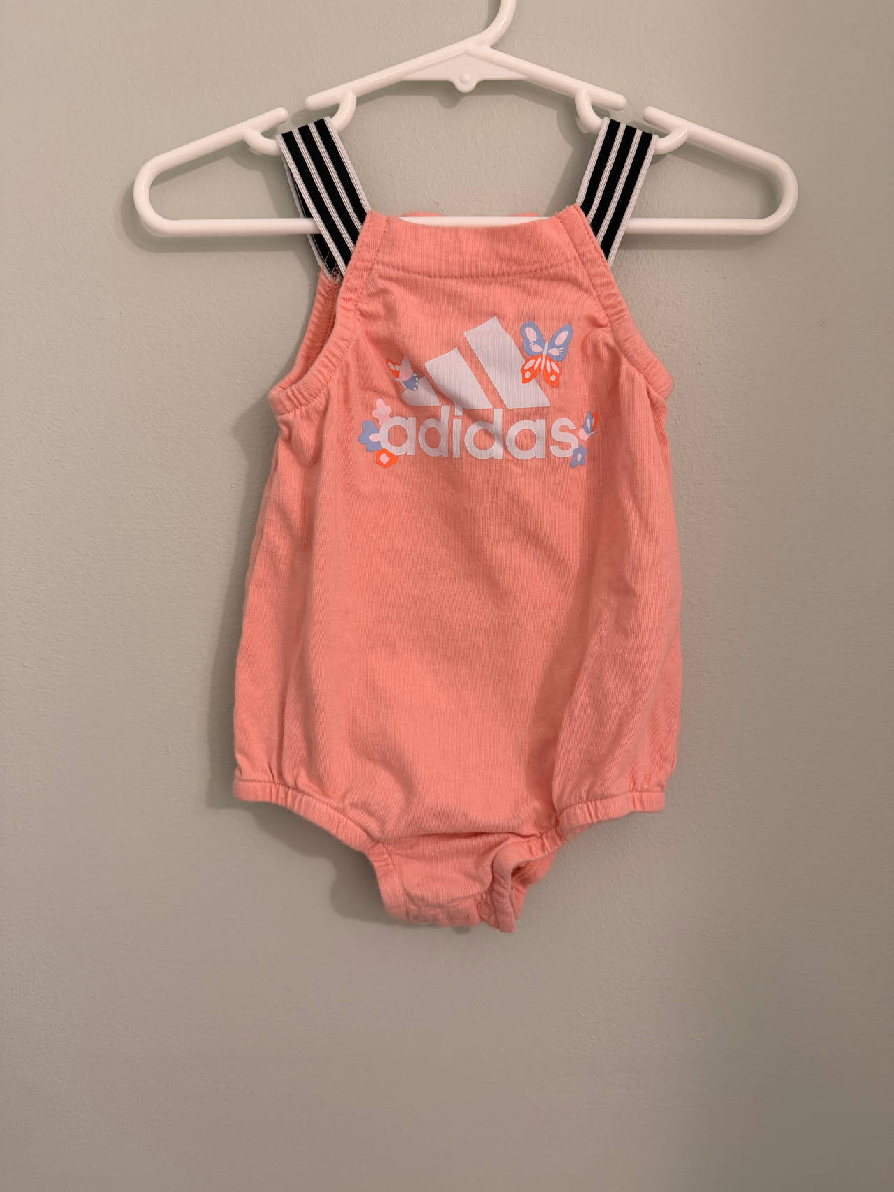 Adidas 0-3 M Baby Girls Graphic Romper
