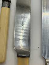 Vintage Faux Bone Handle Knives and Fork Set - Image 3