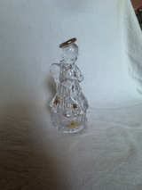 Crystal Angel Figurine Playing A Flute Mikasa Candy Box top and bottom  - Image 1