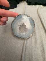 Las Choyas Coconut Polished Geode Half Slice - Image 1