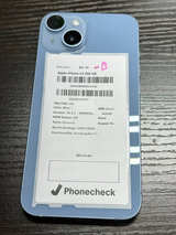 Apple iPhone 14 256GB Blue Unlocked BH 90% B- - Image 1
