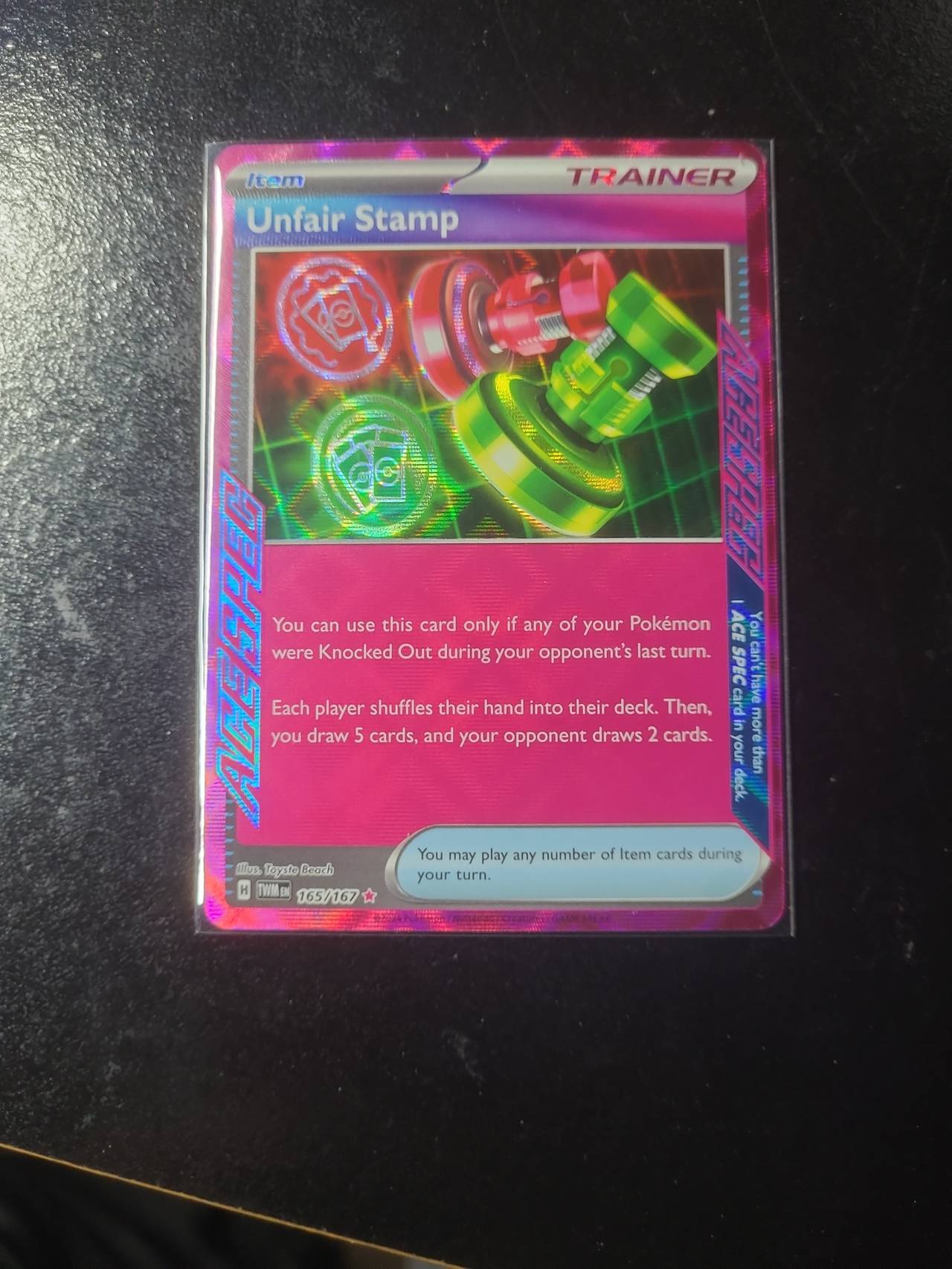 Pokémon TCG Unfair Stamp ACE SPEC Twilight Masquerade 165/167