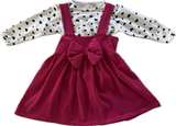 Toddler Girl 3-Piece Magenta Heart Dress Set 2T - Image 1