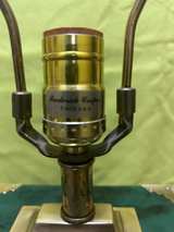 Frederick Cooper Green Faux Marble Brass Table Lamp - Image 6