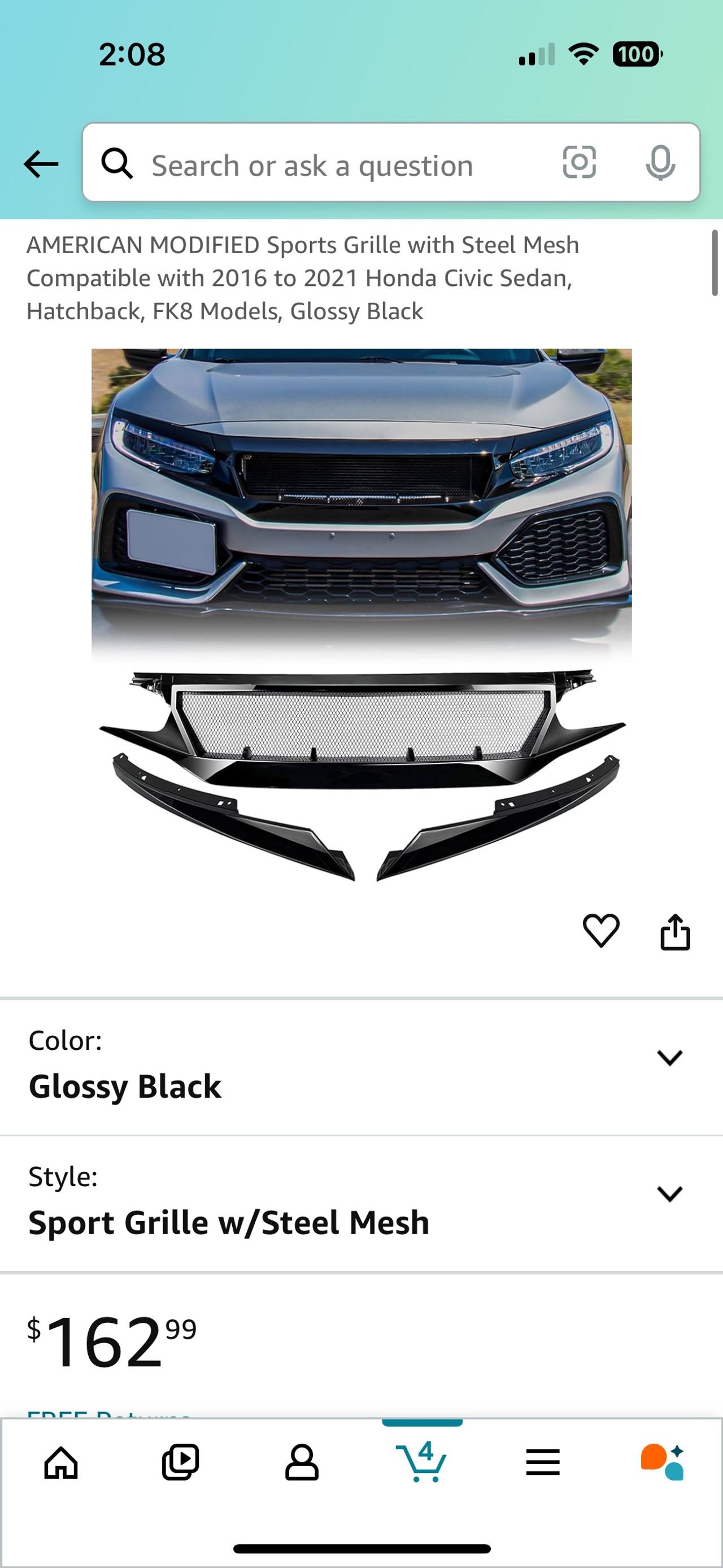 AMERICAN MODIFIED Sports Grille with Steel Mesh