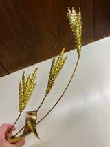 Vintage Brass Wheat Stalk Wall Hanging Mid Century - Image 7