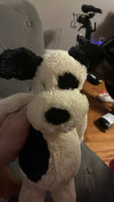 Jellycat Bashful Black & Cream Puppy Plush - Image 4