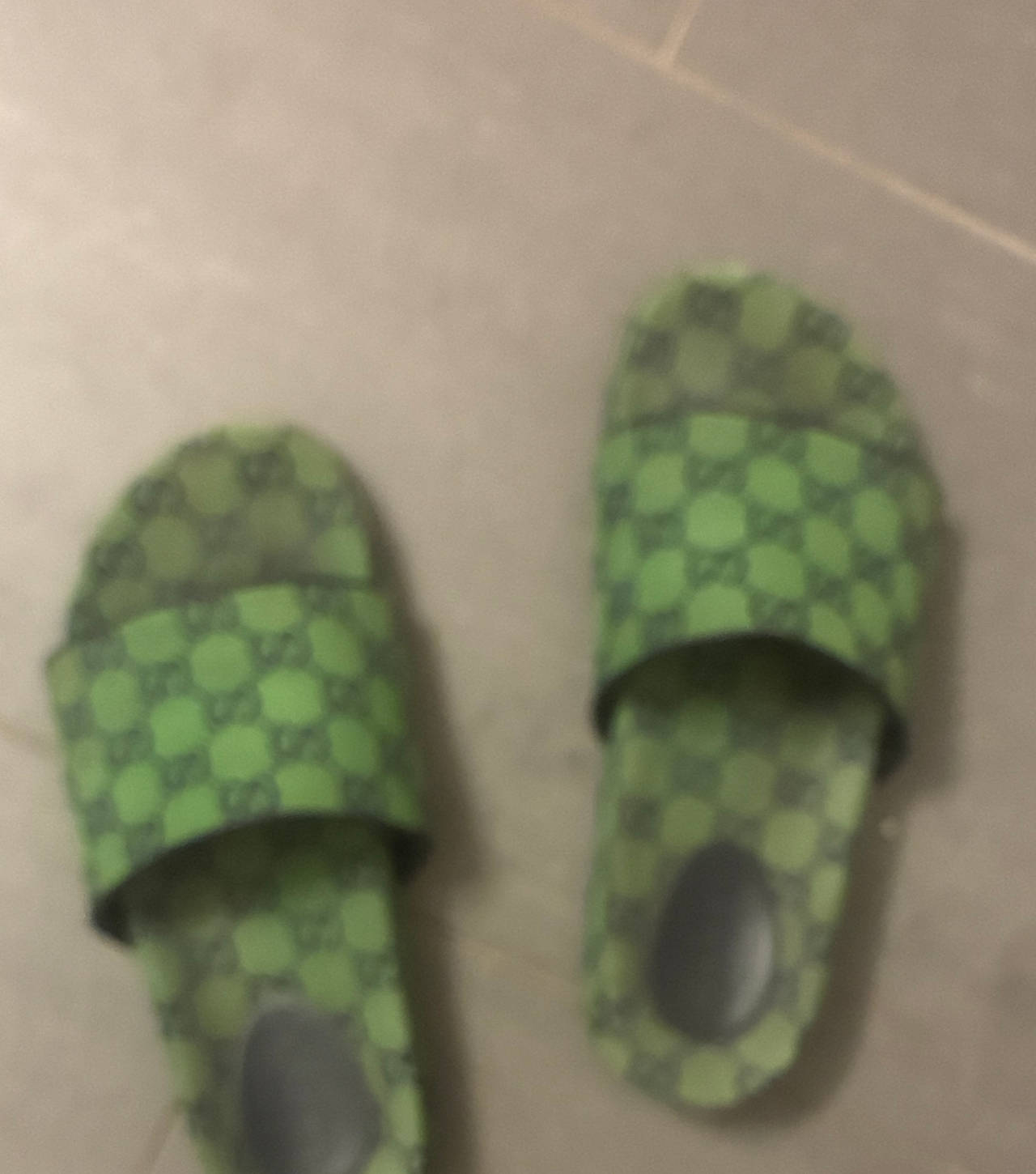 Gucci GG Supreme Slide Sandal Green