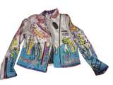 Graffiti Studded Moto Jacket - Image 2