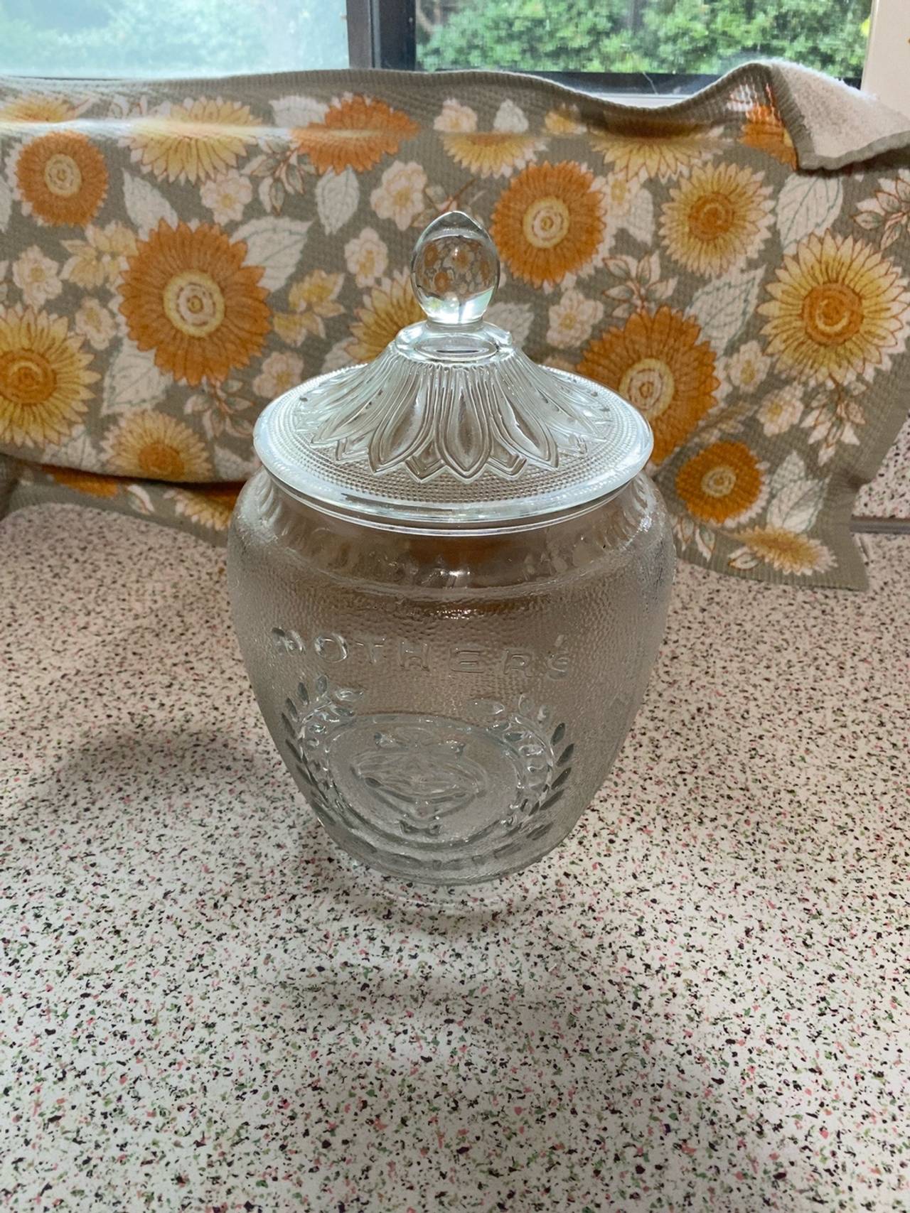 Anchor Hocking Mother's Cookies Glass Cookie Jar