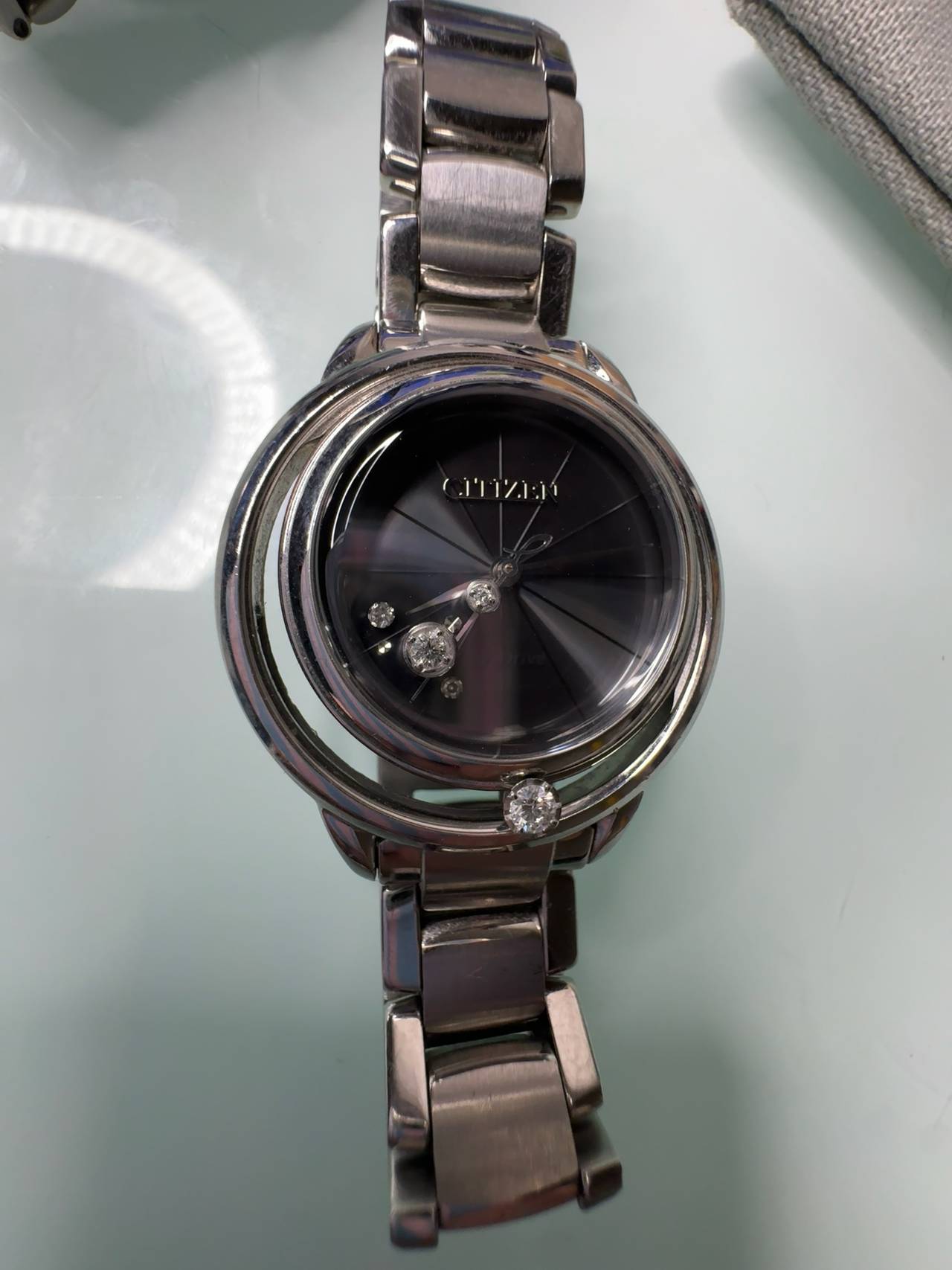 Citizen L Sunrise Solitaire Ladies Silver Watch