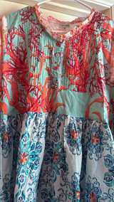 Modaposa Coral Print Pintuck Sequin Top Lace Size Medium - Image 7