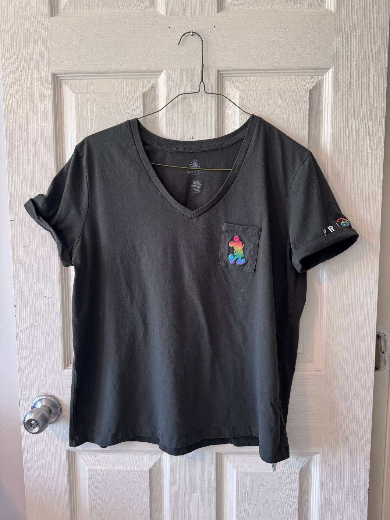 Disney Pride Mickey Mouse Pocket V-Neck T-Shirt