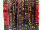 Vintage Handmade Afghan Tribal Runner Rug 17x35 – Geometric Wool Design - Image 4
