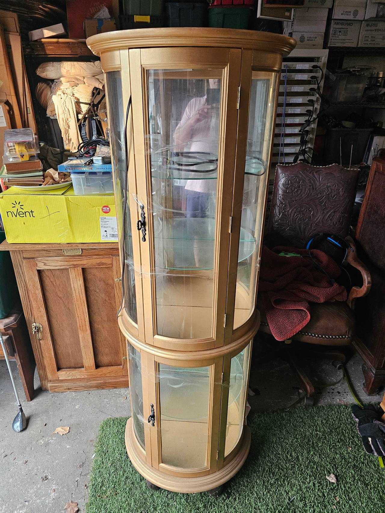 Pulaski Half-Round Glass Curio Cabinet