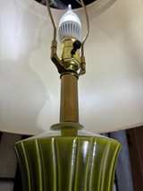 Vintage Green Ceramic Table Lamp - Image 6