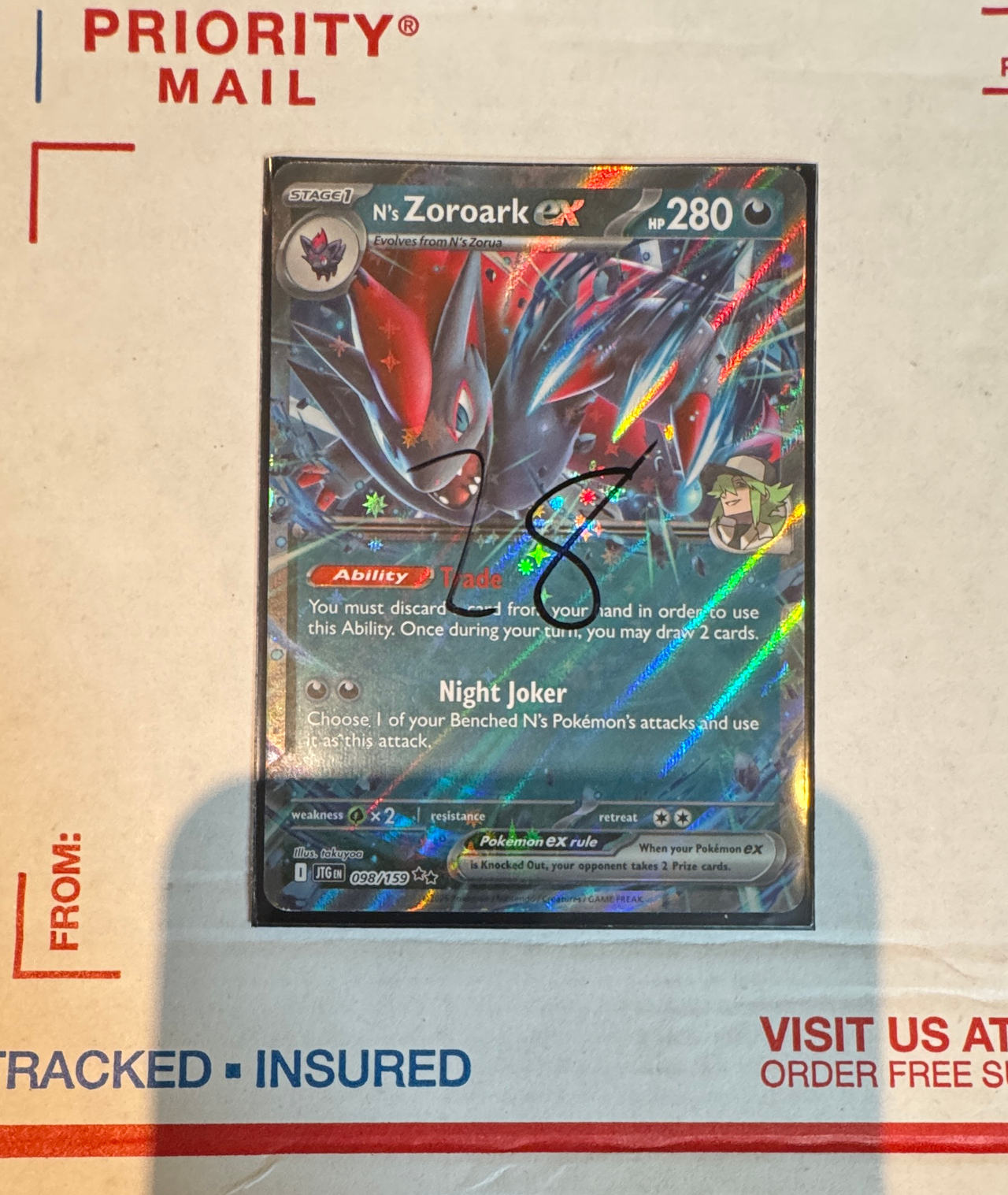 Pokémon TCG N's Zoroark ex Terastal Festival 098/159