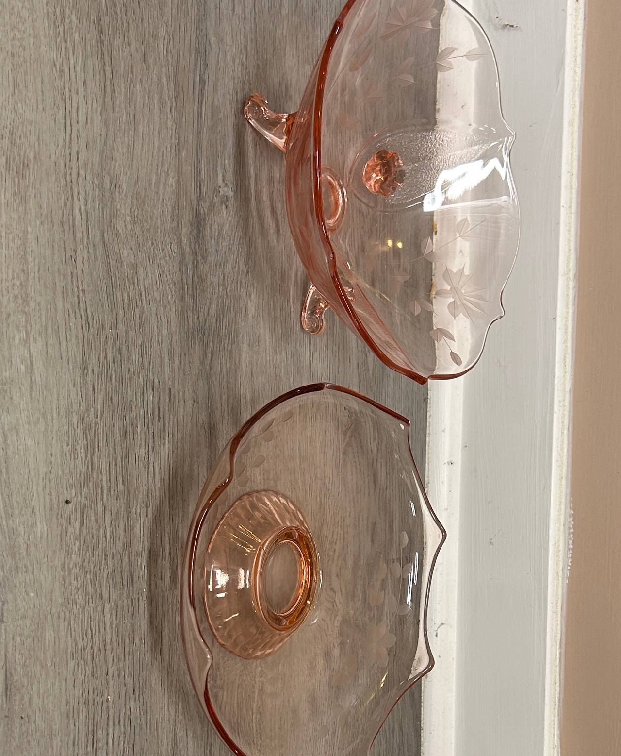 Hocking Glass Mayfair Open Rose Pink Depression Glass Bowls