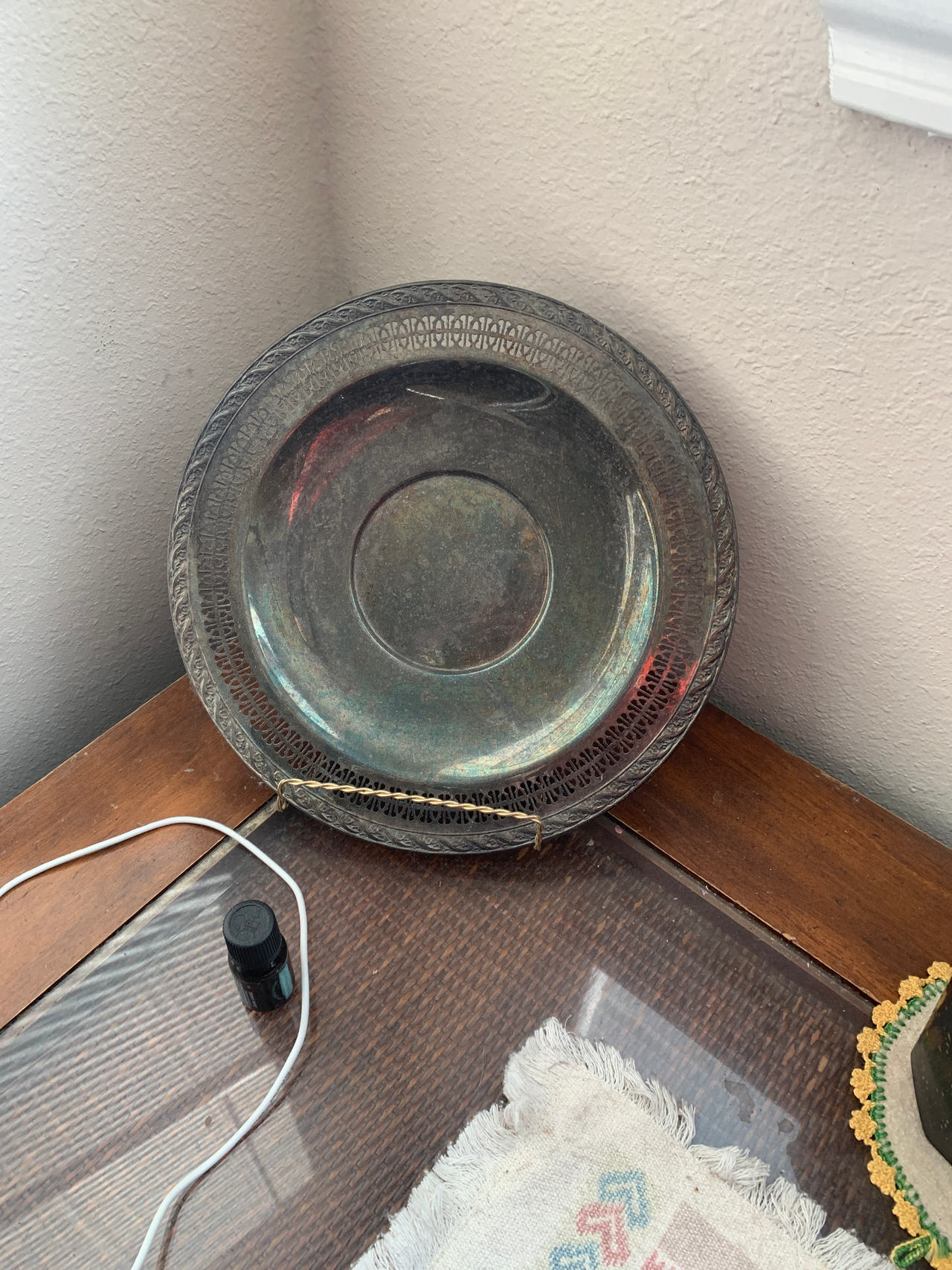 Vintage Silver-Plated Decorative Plate