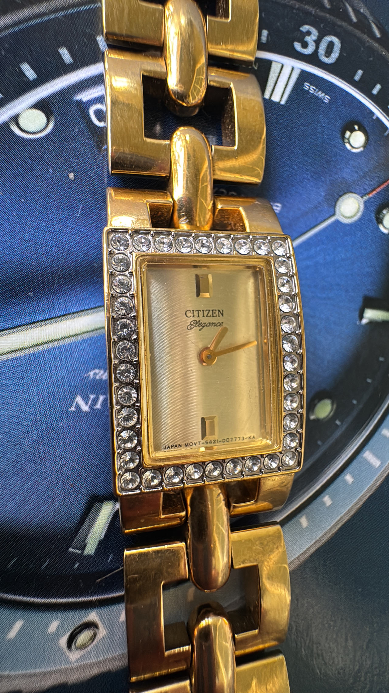 Citizen Elegance Gold Tone Crystal Ladies Watch