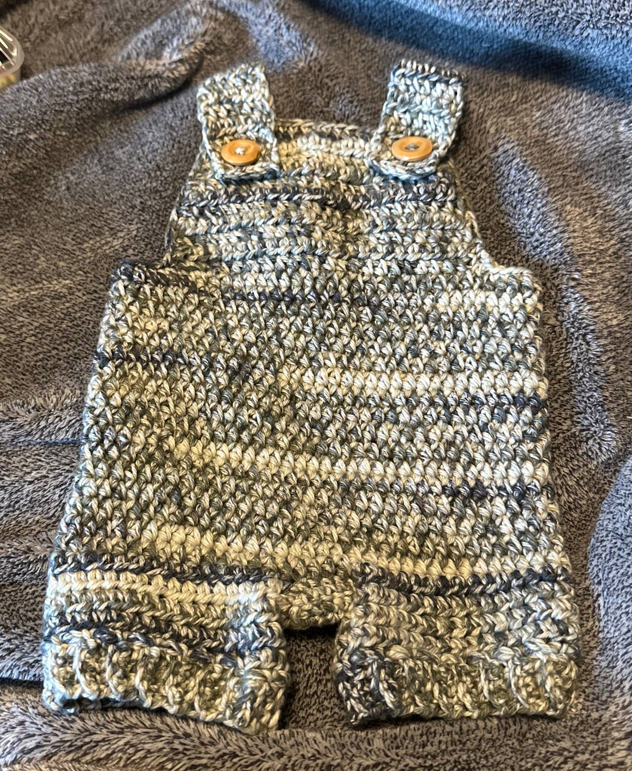Handmade Crochet Baby Overalls