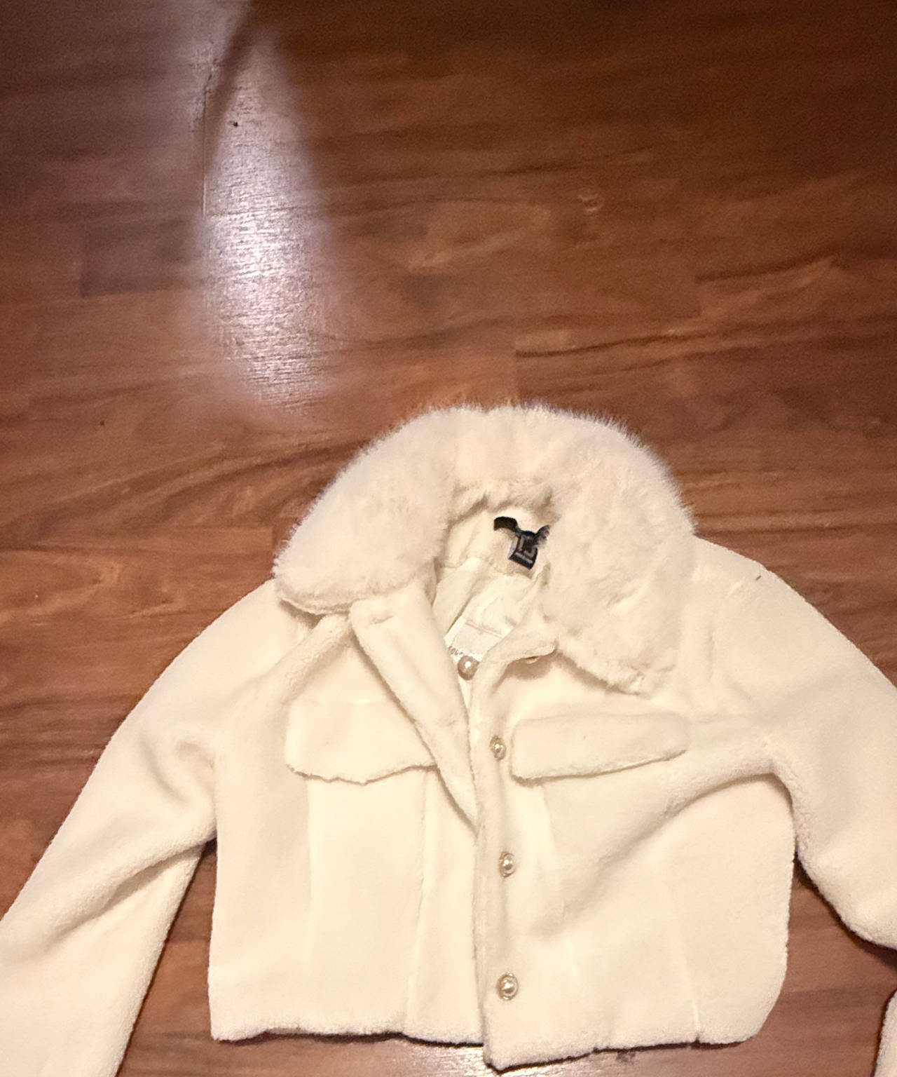 Forever 21 Faux Fur Collar Sherpa Jacket