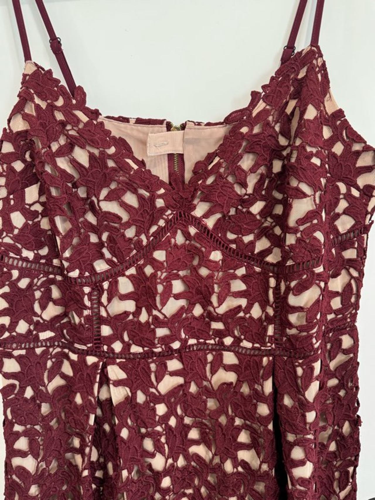 City Chic Burgundy Lace Dress