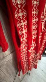 Wintos Red Woolen Kurti Sweater Dress with pocket size M/L - Image 4