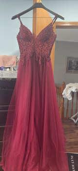 Burgundy Evening Gown - Image 2