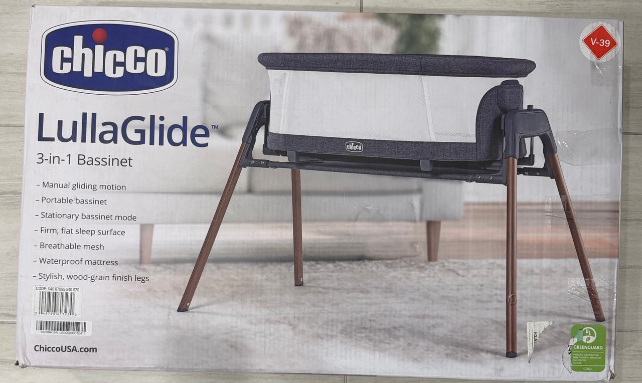 Chicco LullaGlide 3-in-1 Bassinet Gray NEW