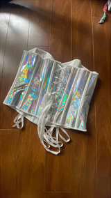 Holographic Lace-Up Corset - Image 2