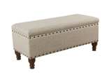 Upholstered Storage Bench with Nailhead Trim - Brand New in Box - Image 1