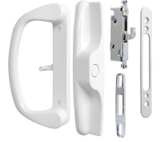 Aluminum Sliding Glass Patio Door White Handle Set WITHOUT Mortise Lock - Image 1