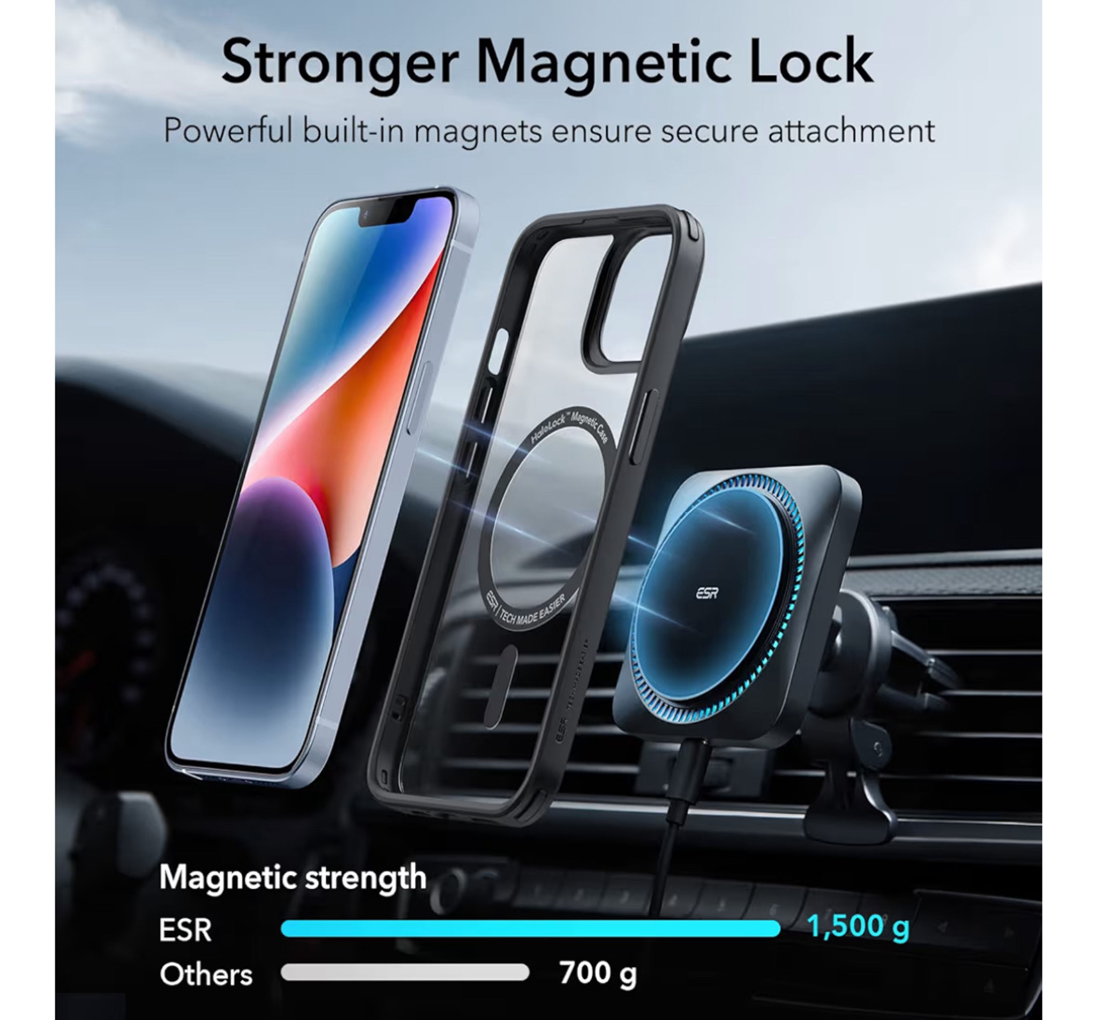 ESR for iPhone 14 /iPhone 13 Case, Compatible with MagSafe, Shockproof Military - Image 5