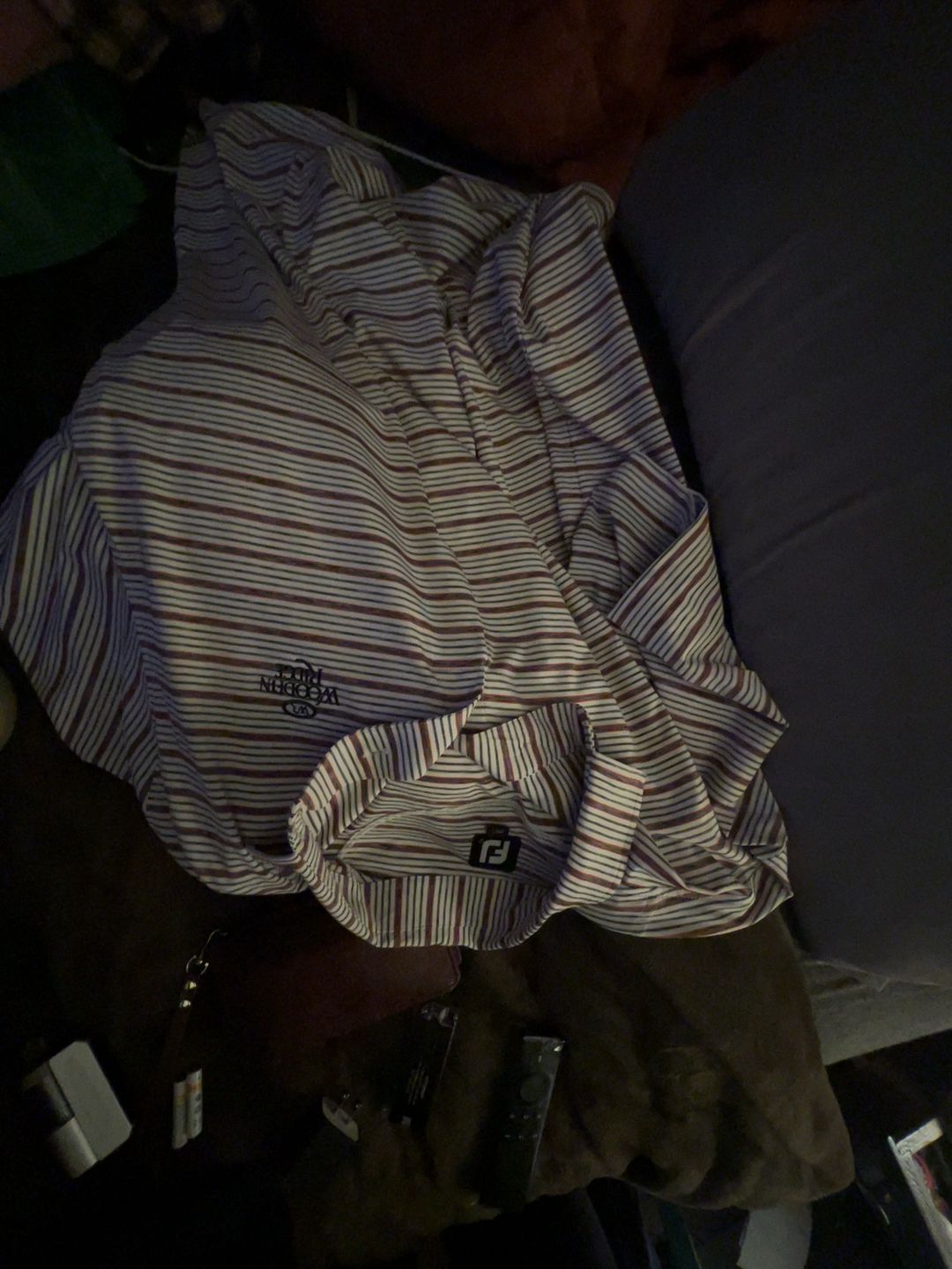 FootJoy Dry-Fit Golf Polo Blue Striped