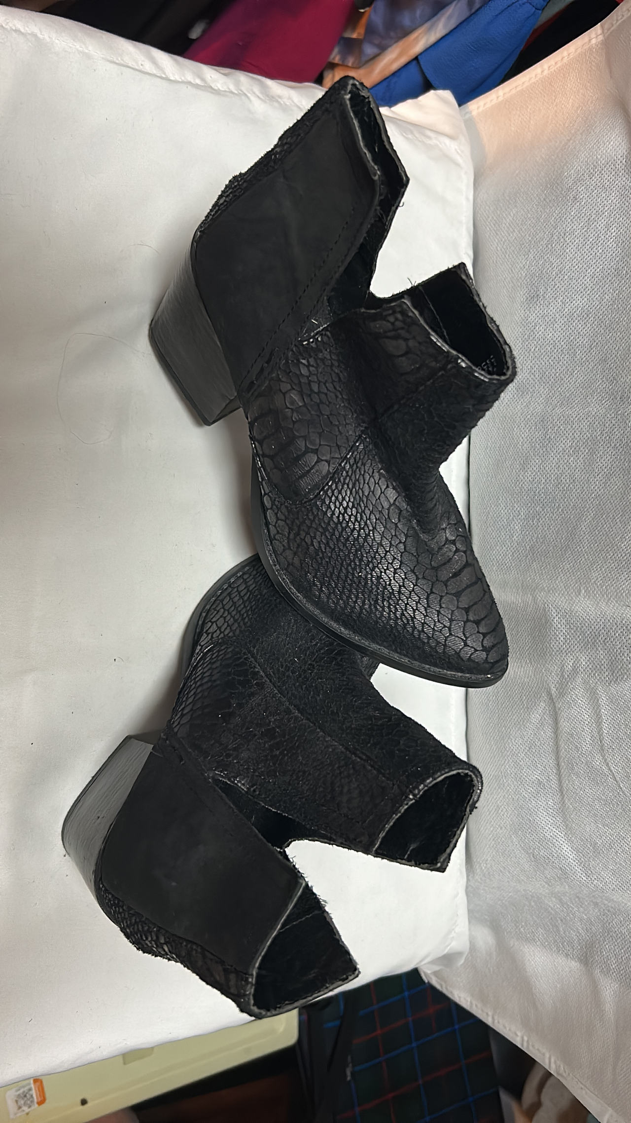 Black Cutout Ankle Booties