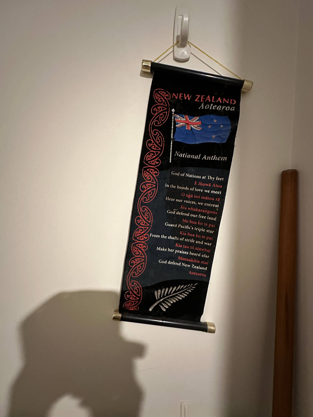 New Zealand National Anthem Wall Hanging