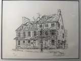 Bette L. Kunkel Signed Etching Indian King Tavern Haddonfield NJ 42/350 - Image 1