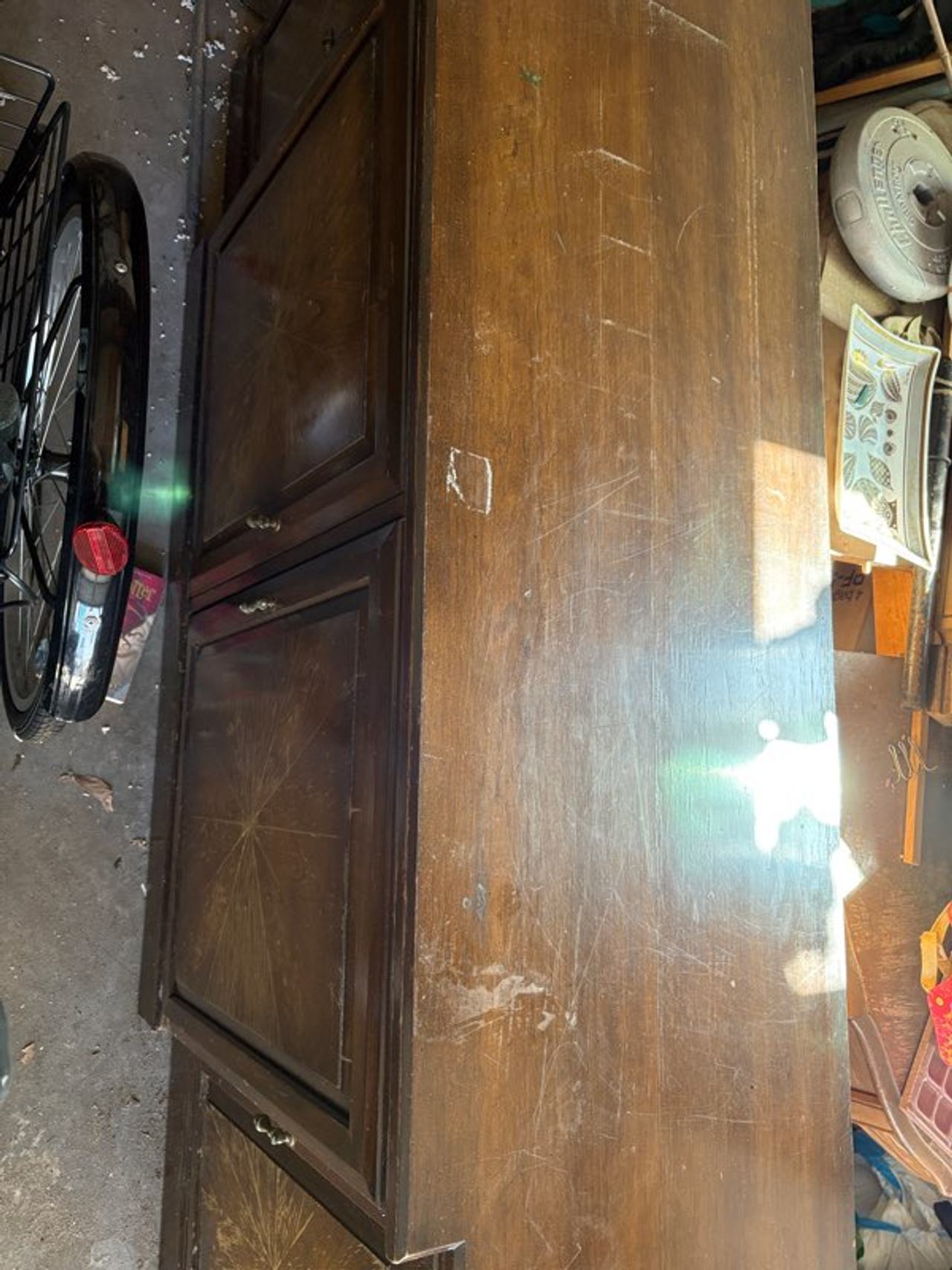 Vintage Wooden Sideboard Buffet Cabinet