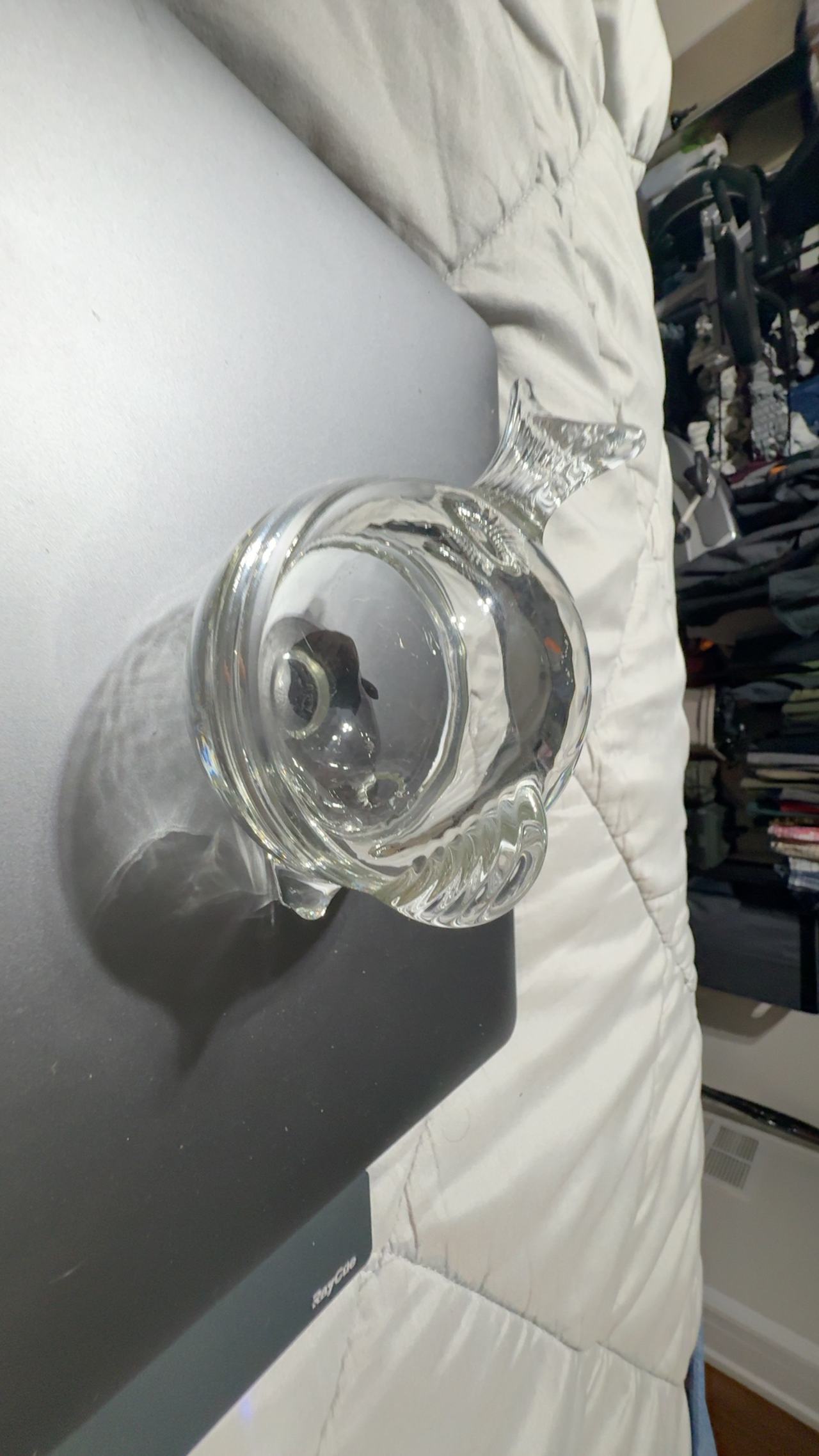 Anchor Hocking Fish Trinket Dish Clear Glass 5-inch