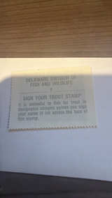 1988 Delaware Resident Trout Stamp - Image 2