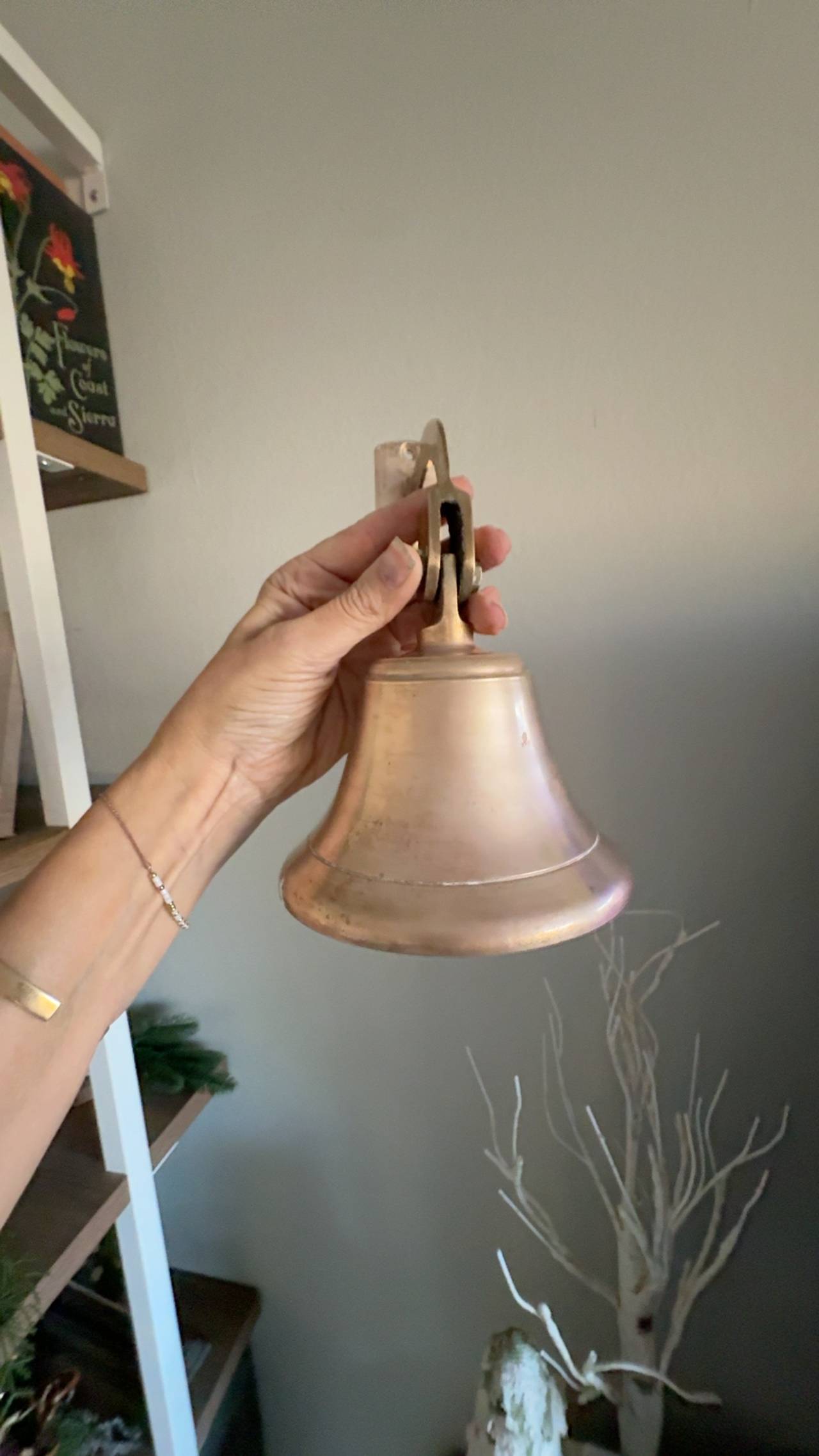 Brass Ship Bell Wall Hanging Decorative