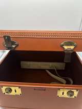 Vintage Travelaire Train Case Vanity Case Brown Hard Luggage Mirror No Key Read - Image 6