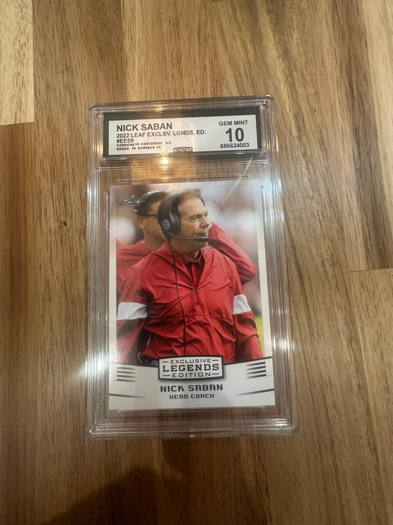 2022 Leaf Exclusive Legends Edition Nick Saban #EE09 CCG 10