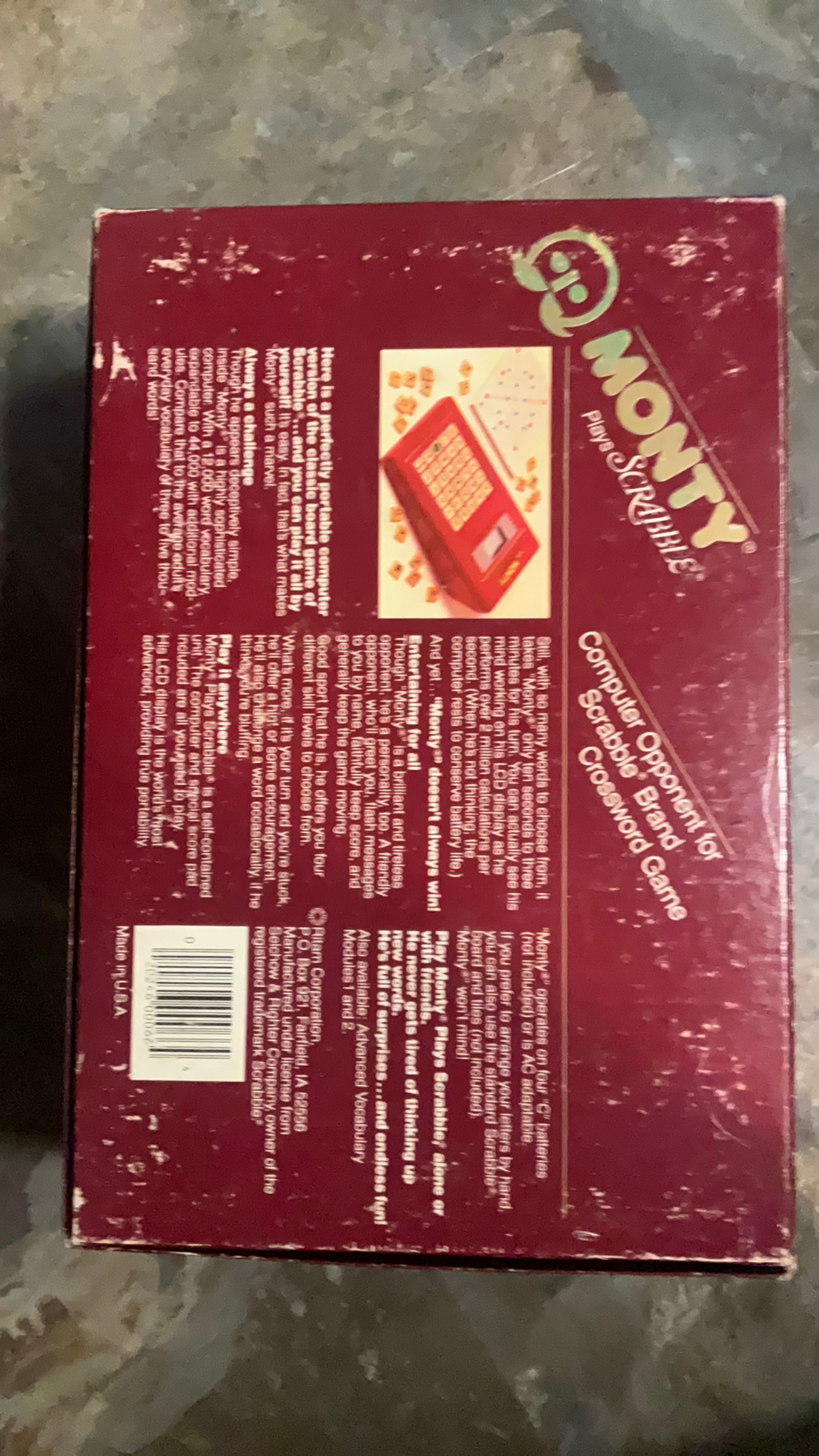 Coleco Monty Plays Scrabble Handheld Game - Image 5